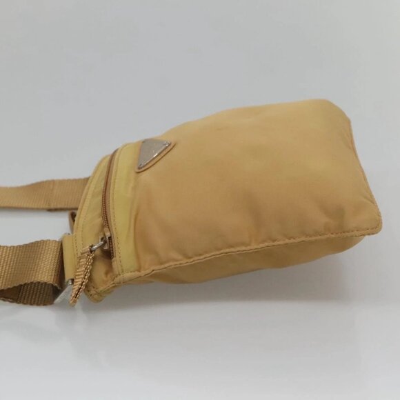 PRADA Shoulder Bag Nylon Beige Auth MX161 - Picture 4 of 16